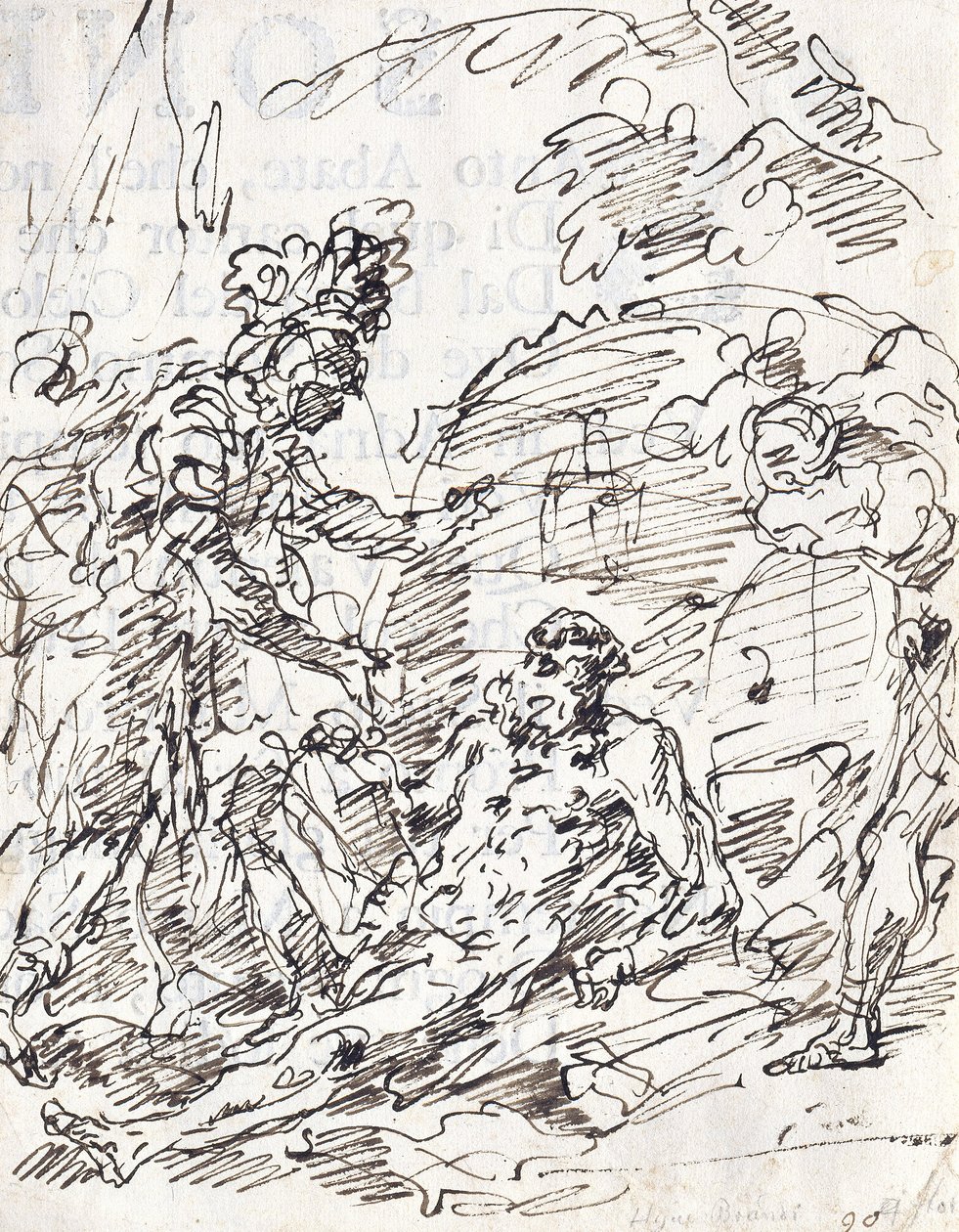 Alexander and Diogenes by Francesco Fontebasso