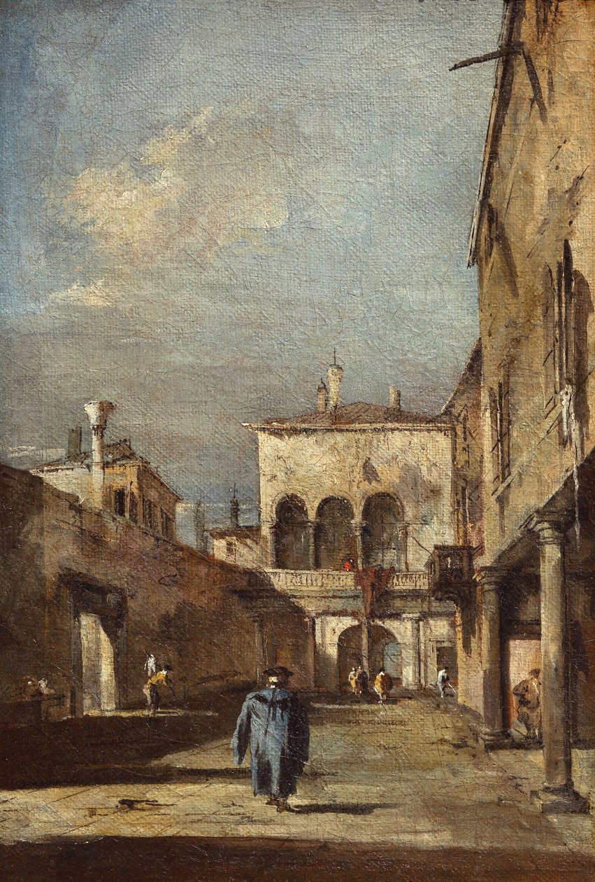 Architectural Fantasy with a Courtyard by Francesco Guardi