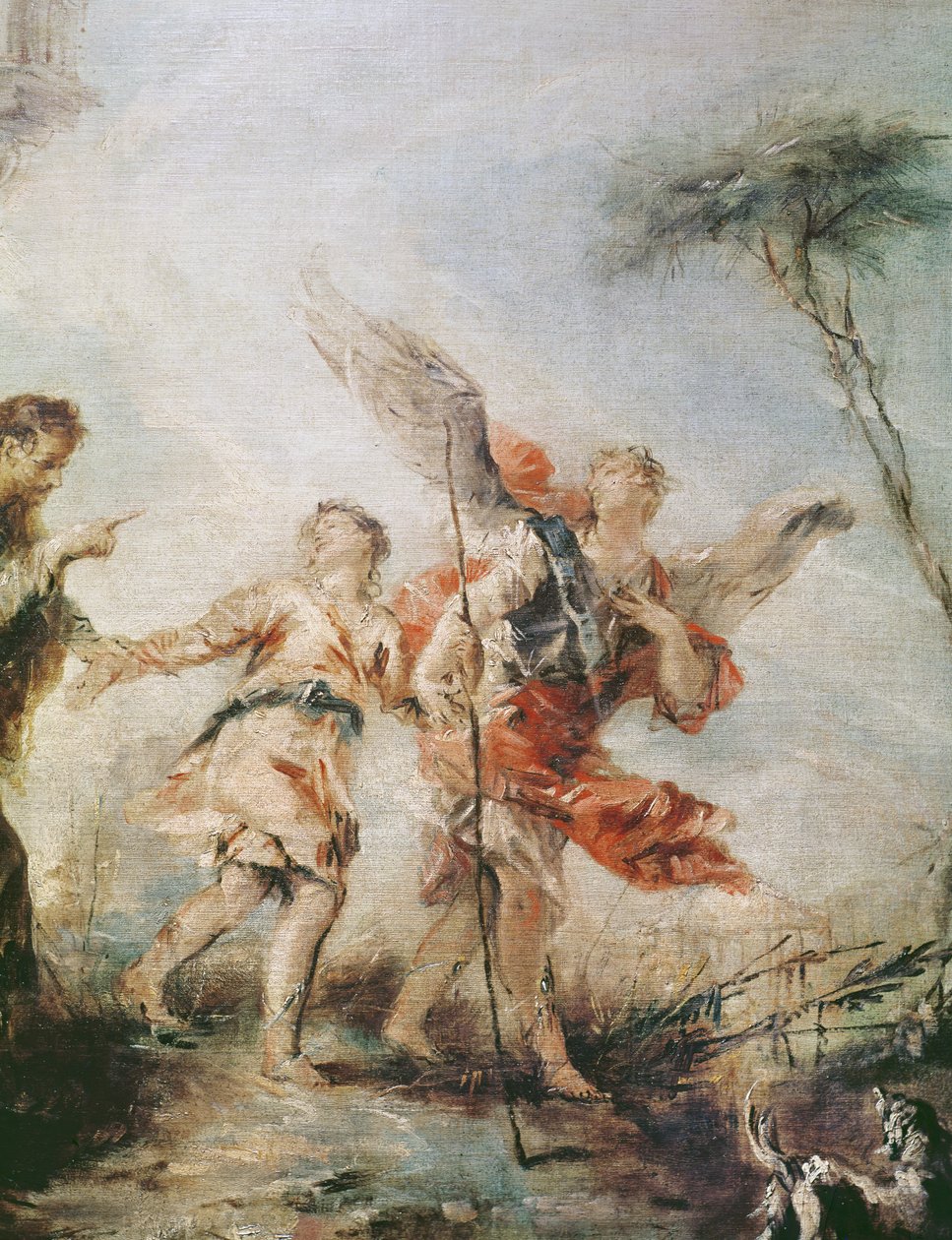 The Departure of Tobias and the Angel (detail) by Francesco Guardi
