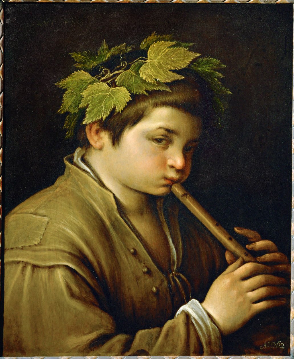 Boy with Flute by Francesco (1549-92) Bassano