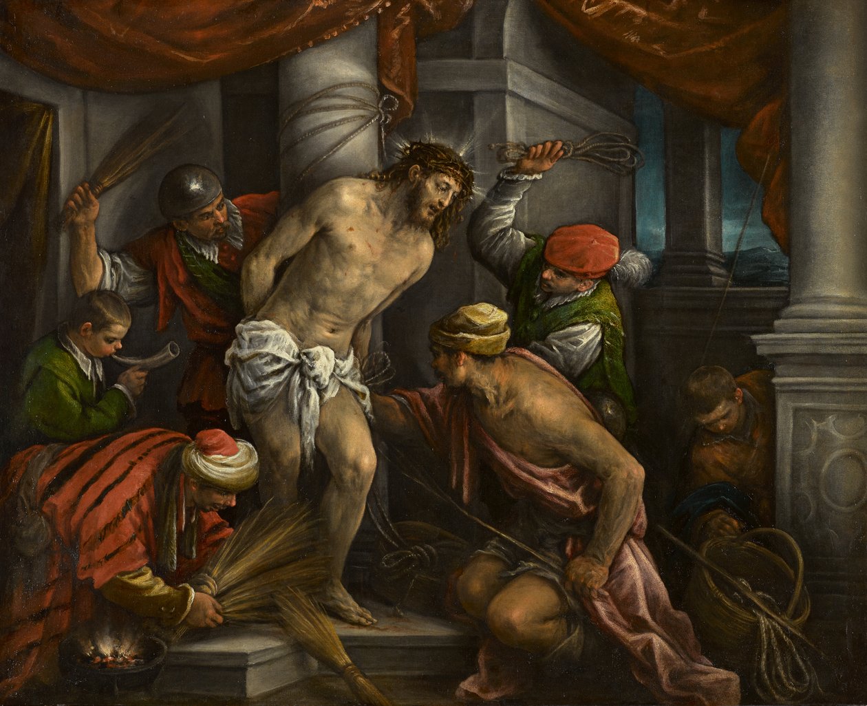 The Scourging of Christ by Francesco Bassano: Fine art print