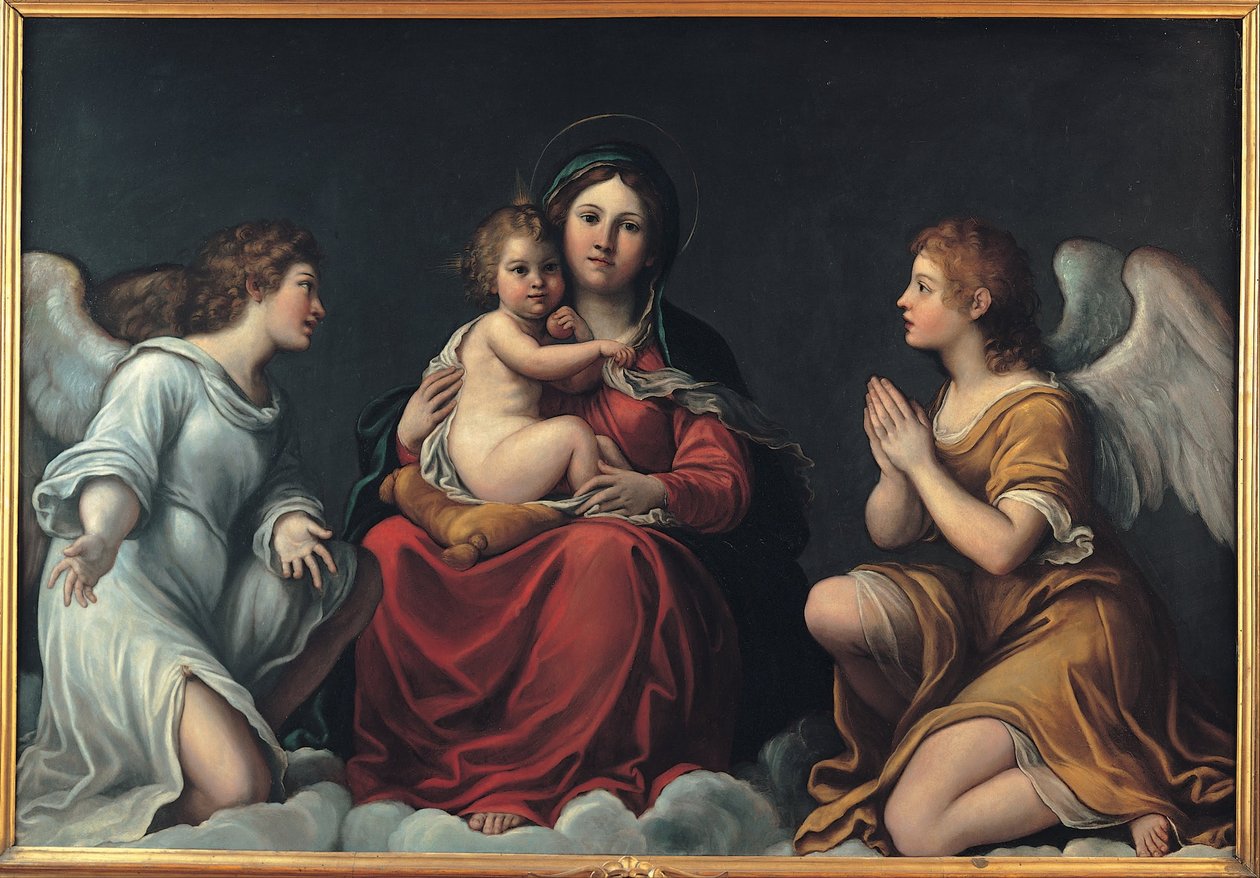 Madonna with the Child and Angels by Francesco Albani