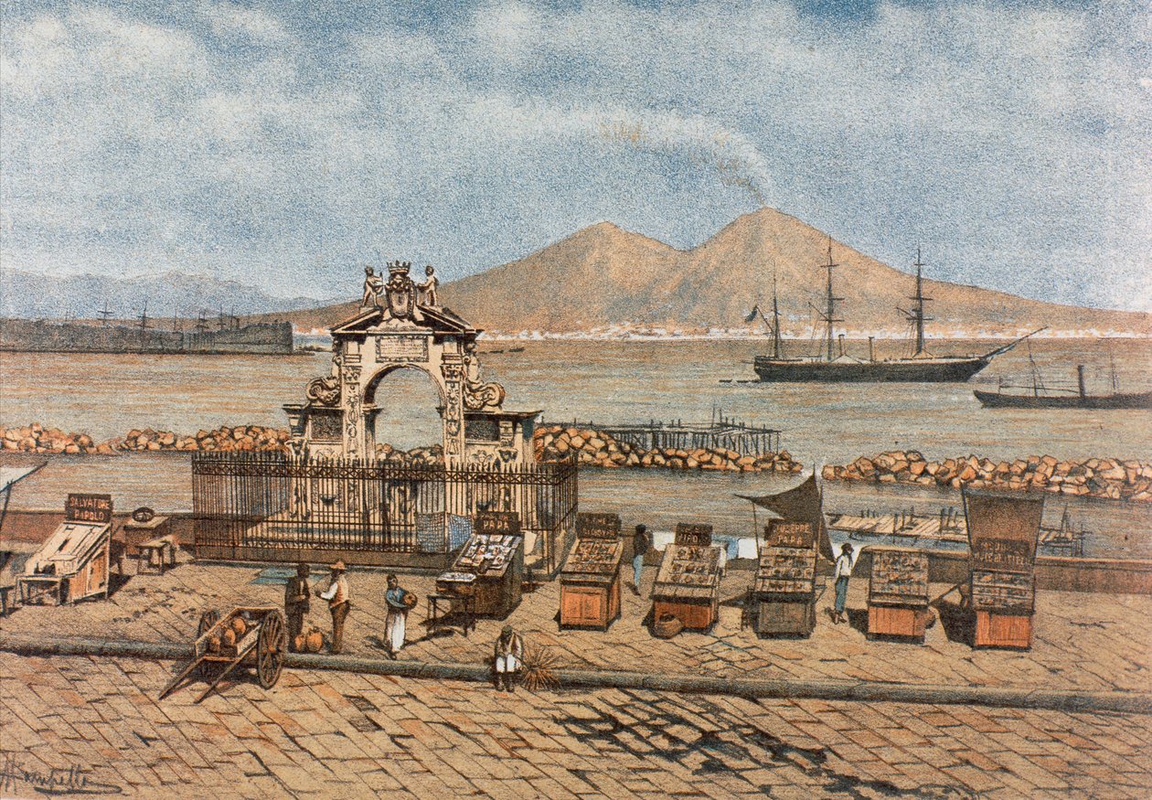 Santa Lucia Beach, in Naples by Francesco Aversano