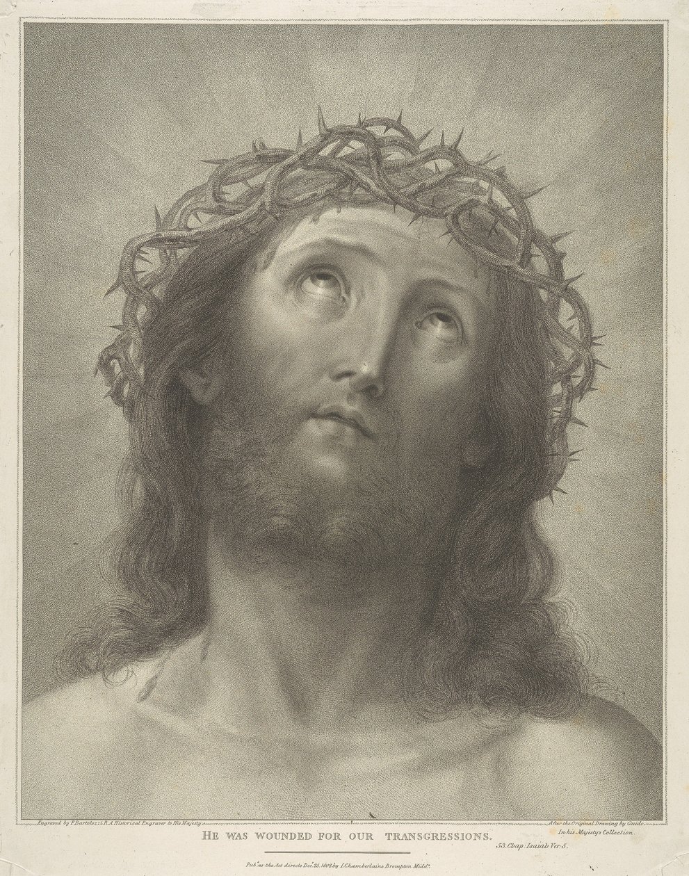 He Was Wounded For Our Transgressions by Francesco Bartolozzi