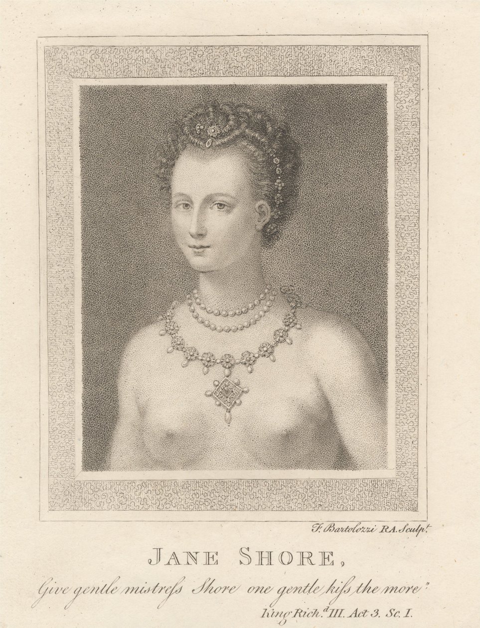 Jane Shore by Francesco Bartolozzi