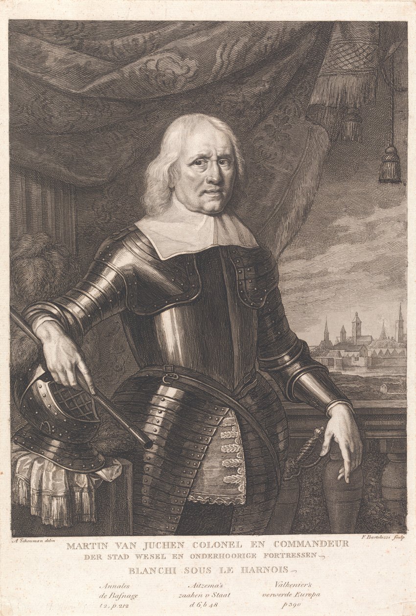 Martin Van Juchen, Colonel and Commander of the City of Wesel and Subordinate Fortresses, White Under the Armor by Francesco Bartolozzi