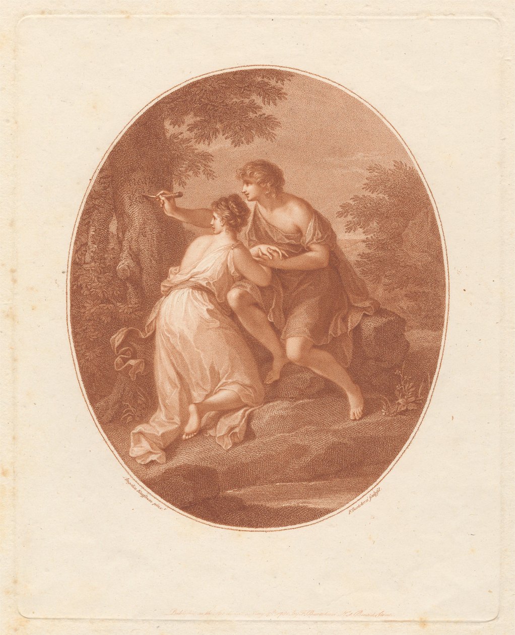Paris and Oenone by Francesco Bartolozzi