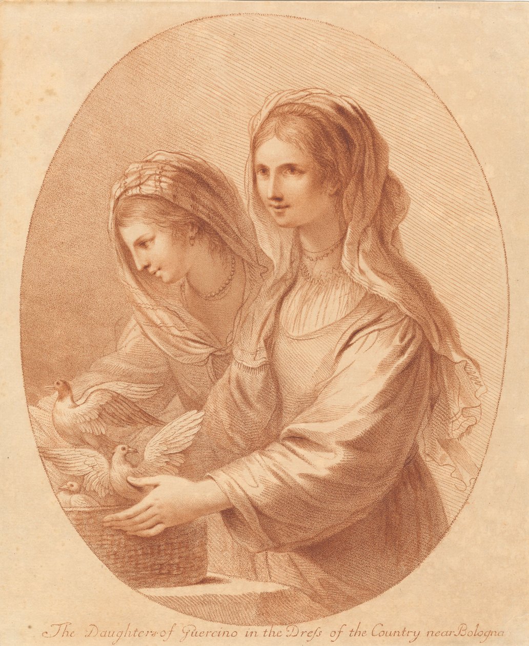 The Daughters of Guercino by Francesco Bartolozzi