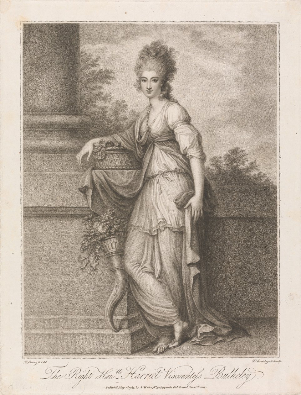 The Right Honorable Harriet Viscountess Bulkeley by Francesco Bartolozzi