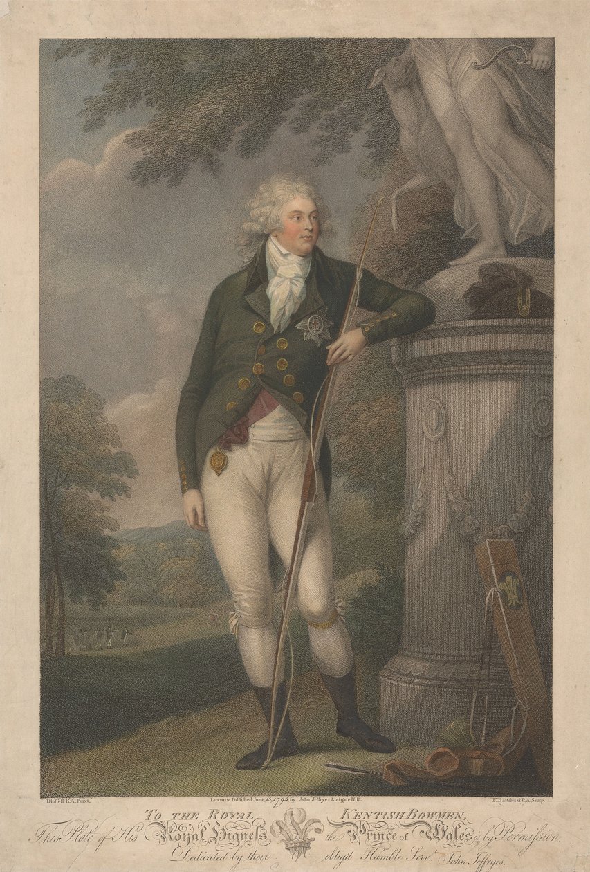 To the Royal Kentish Bowmen, This Plate of His Royal Highness, The Prince of Wales by Francesco Bartolozzi