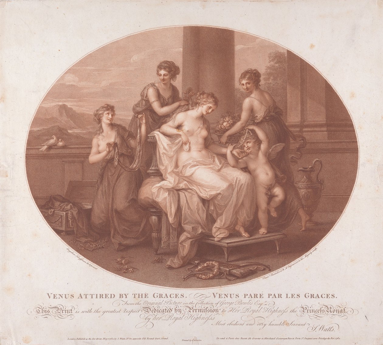 Venus Attired By The Graces by Francesco Bartolozzi