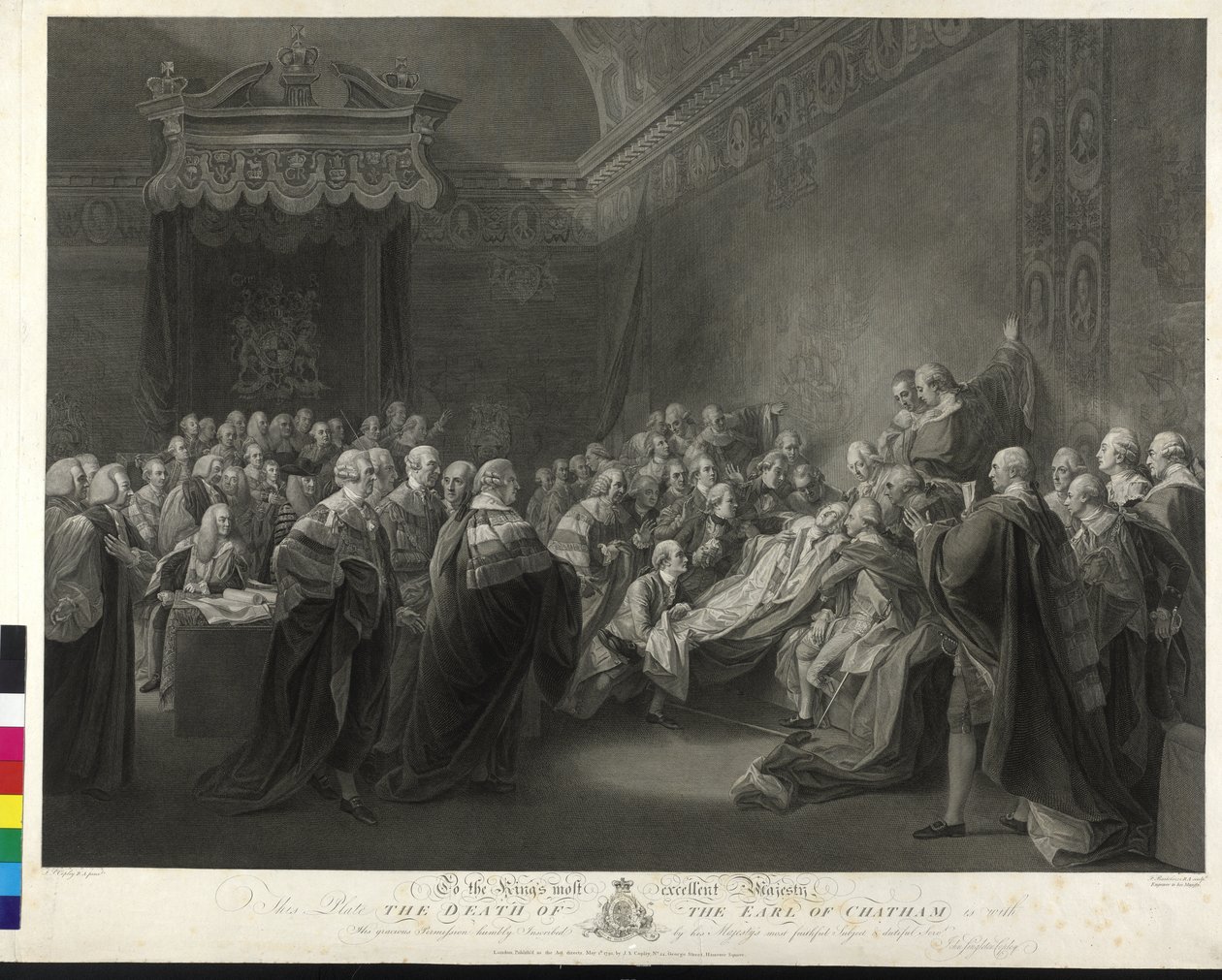 The death of Earl of Chatham William Pitt by Francesco Bartolozzi