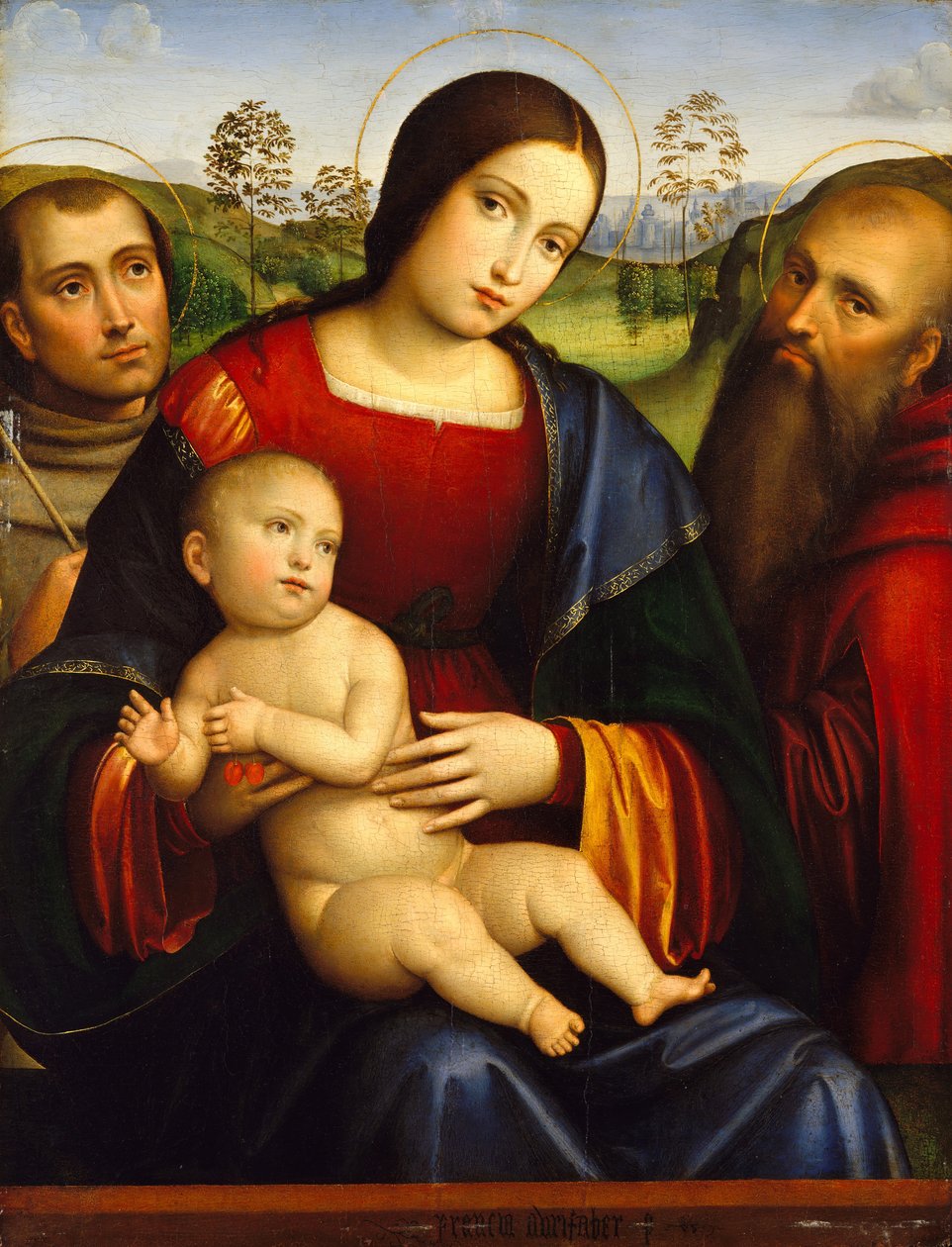 Madonna and Child with Saints Francis and Jerome by Francesco Francia