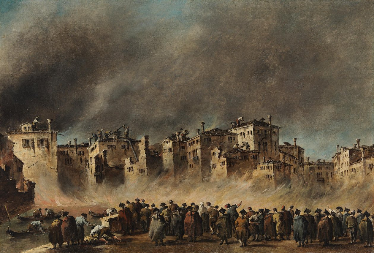 The Fire in the San Marcuola Quarter by Francesco Guardi