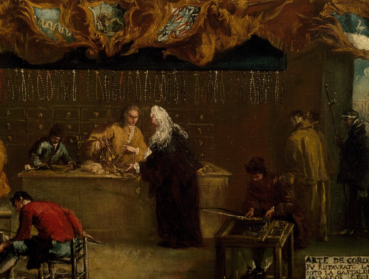 Signboard of Guild of Coroneri, By Francesco Guardi by Francesco Guardi