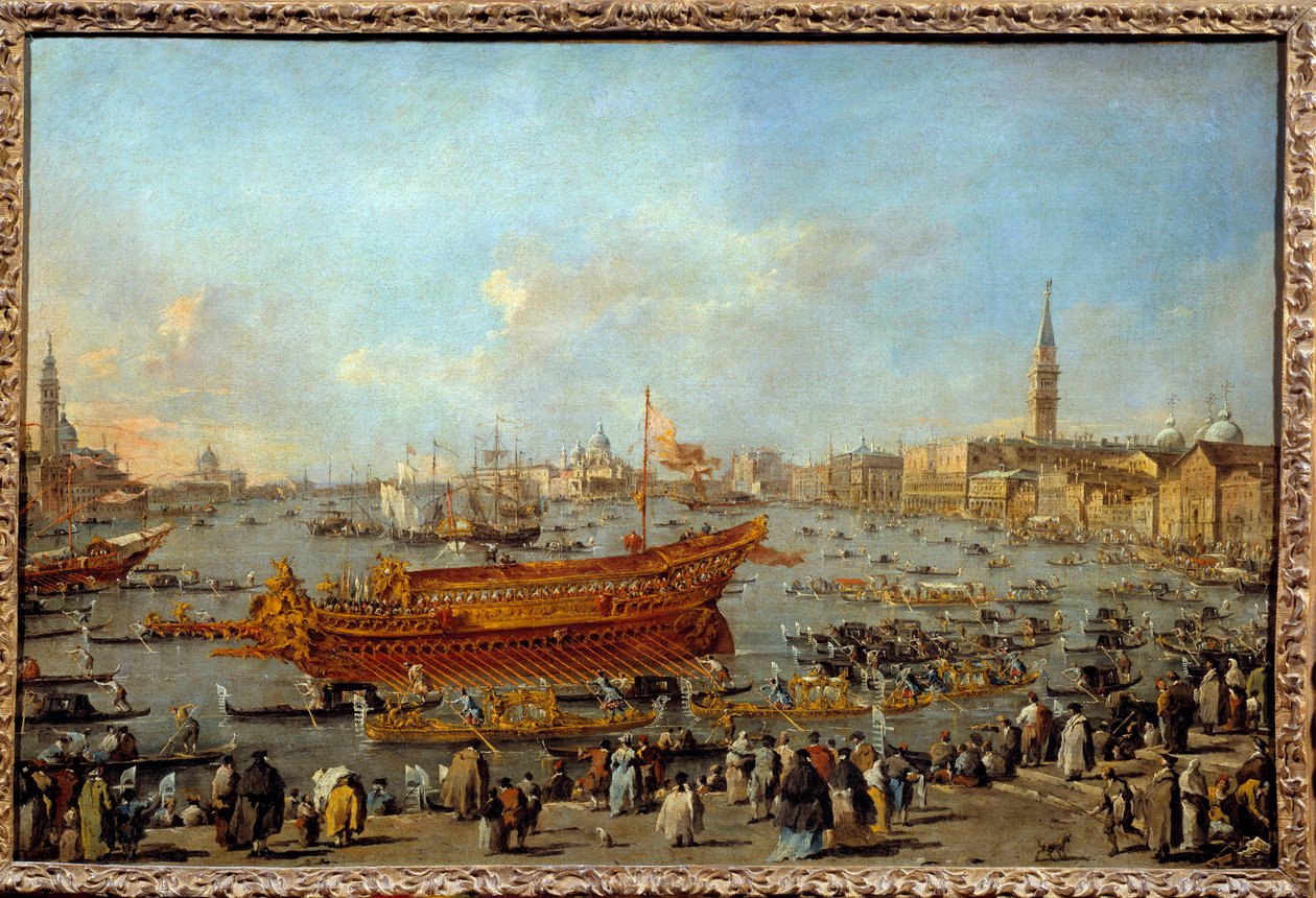 The departure of the Bucentaur towards the Lido of Venice on Ascension Day by Francesco Guardi