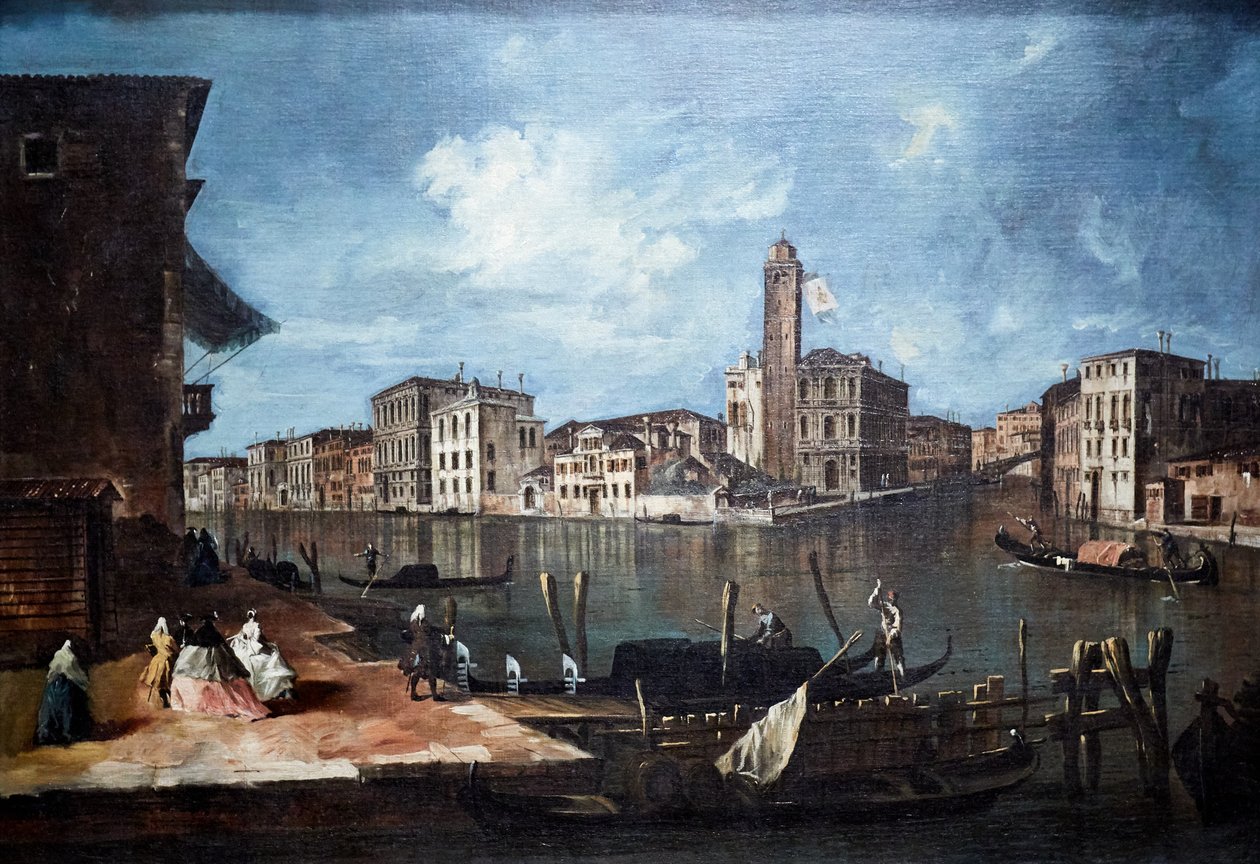 Venice, The Grand Canal with San Geremia, Palazzo Labia, and the Entrance to the Cannaregio by Francesco Guardi