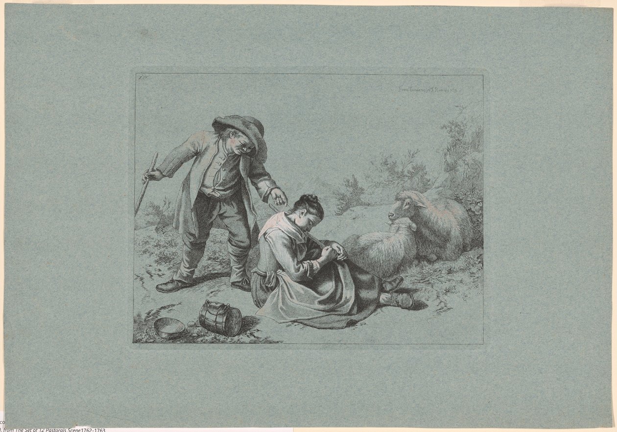 Plate 10, from The Set of 12 Pastoral Scenes by Francesco Londonio