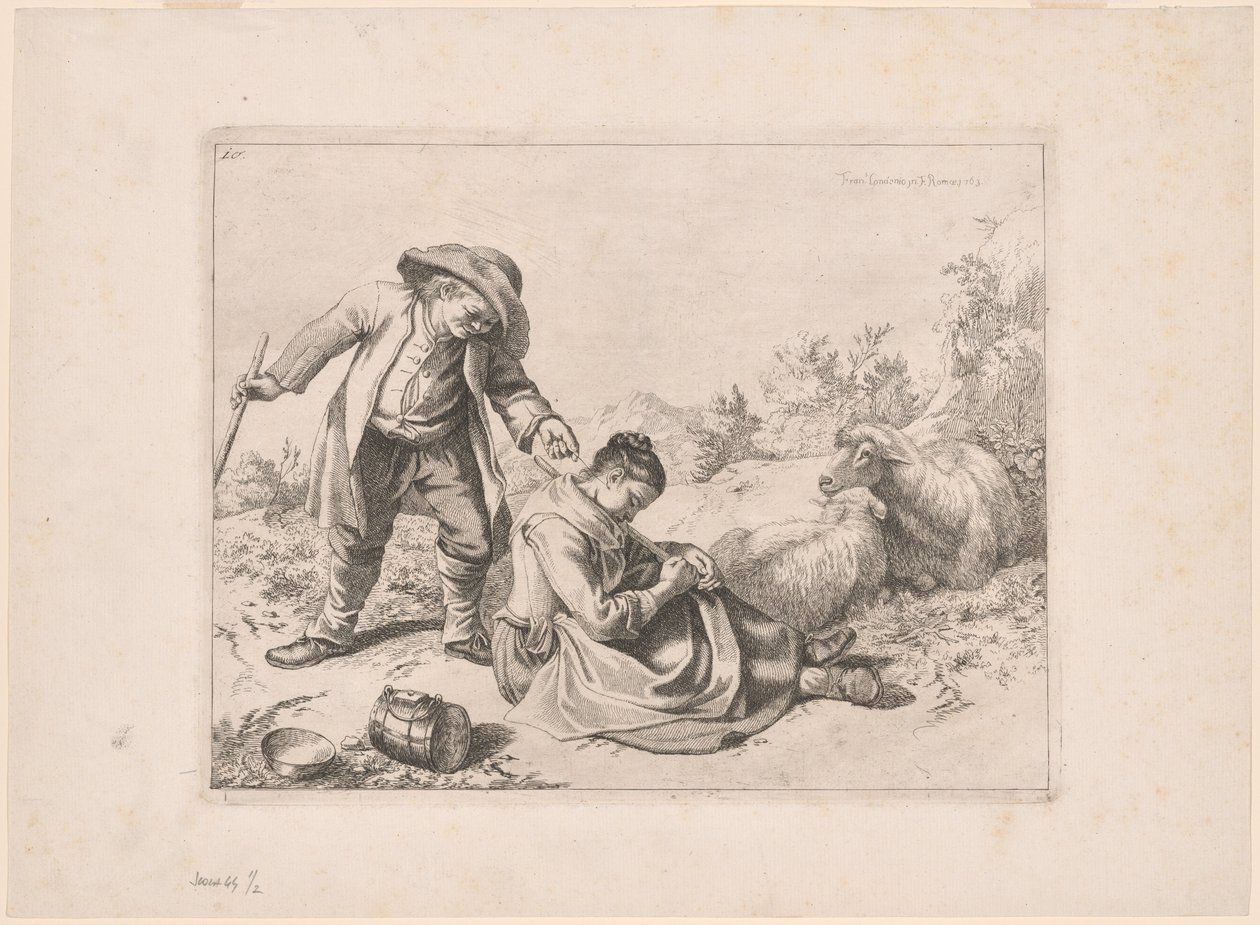 Plate 10, from The Set of 12 Pastoral Scenes by Francesco Londonio