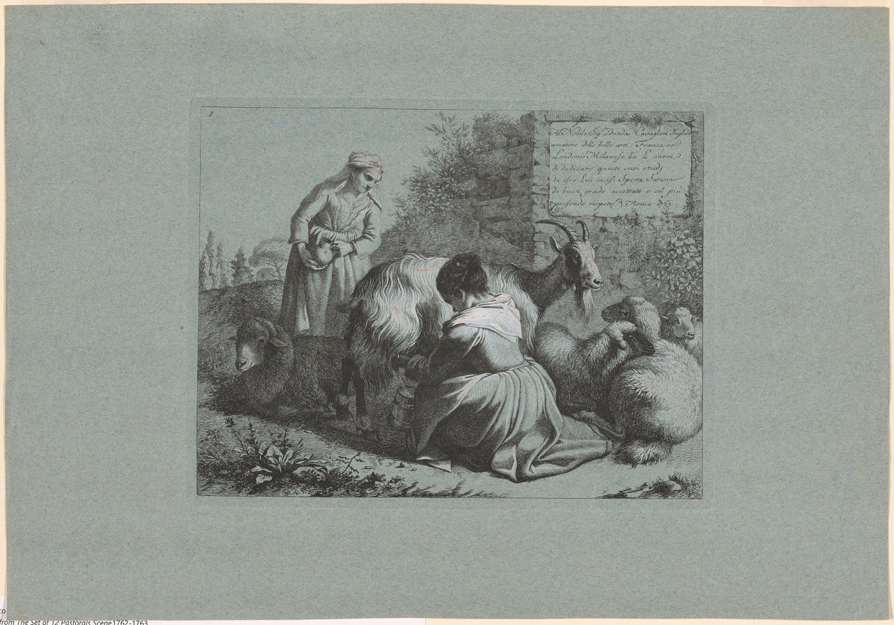 Plate 1, from The Set of 12 Pastoral Scenes by Francesco Londonio