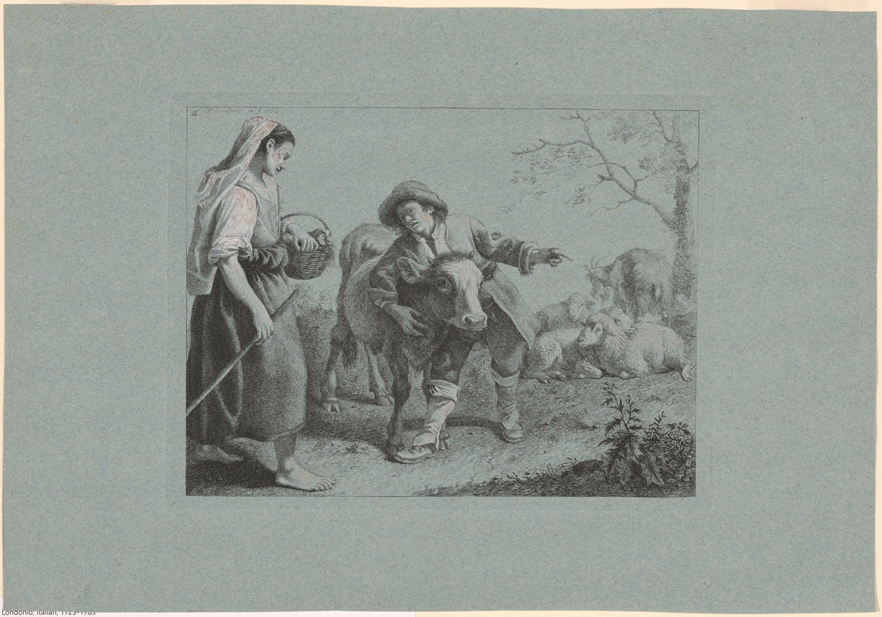 Plate 2, from The Set of 12 Pastoral Scenes by Francesco Londonio