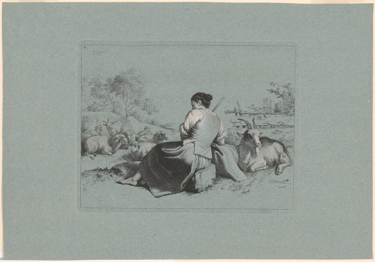 Plate 3, from The Set of 12 Pastoral Scenes by Francesco Londonio