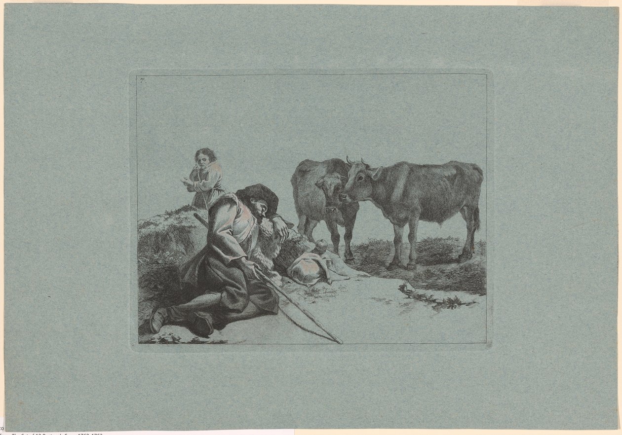 Plate 7, from The Set of 12 Pastoral Scenes by Francesco Londonio