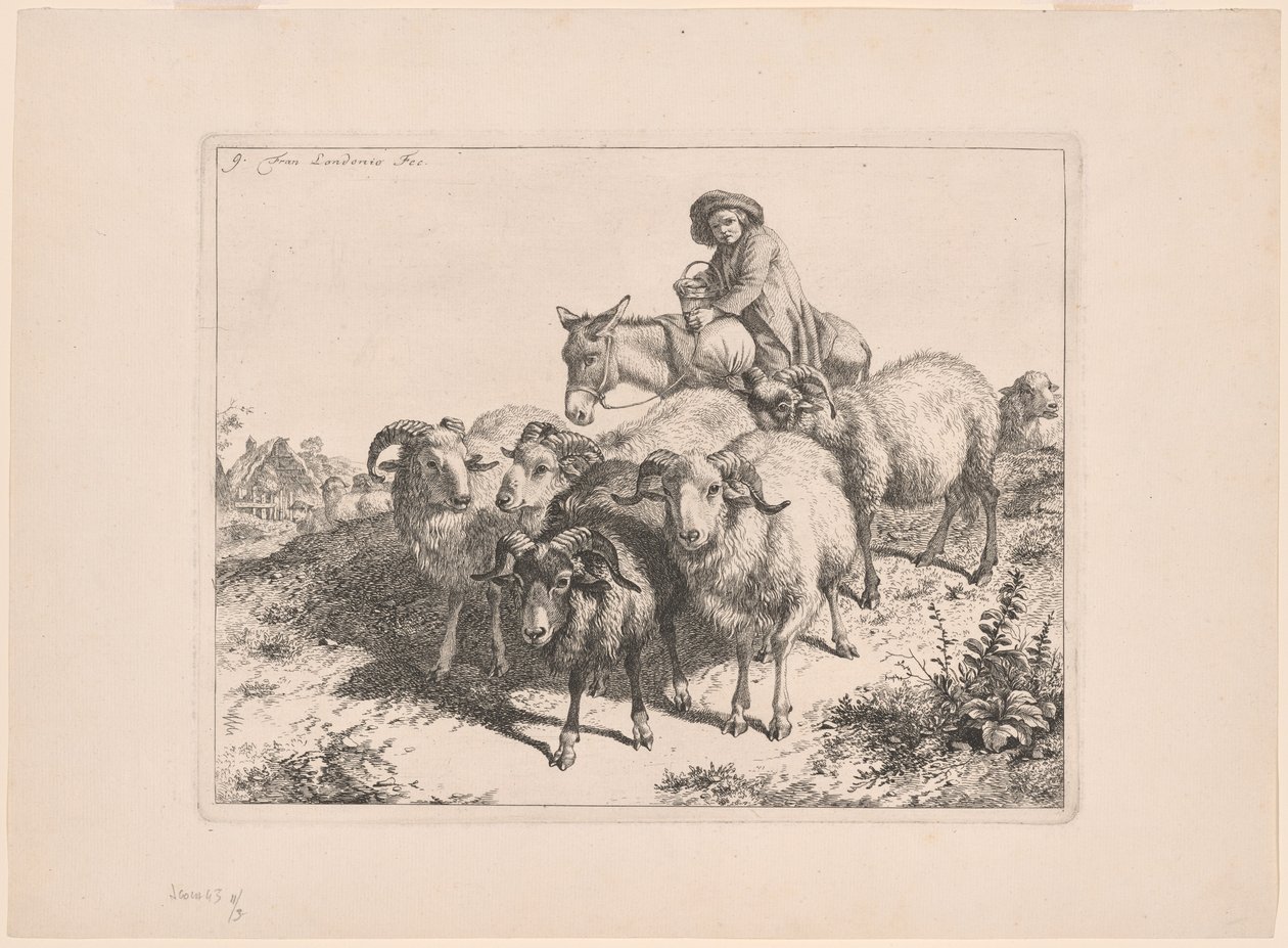Plate 9, from The Set of 12 Pastoral Scenes by Francesco Londonio