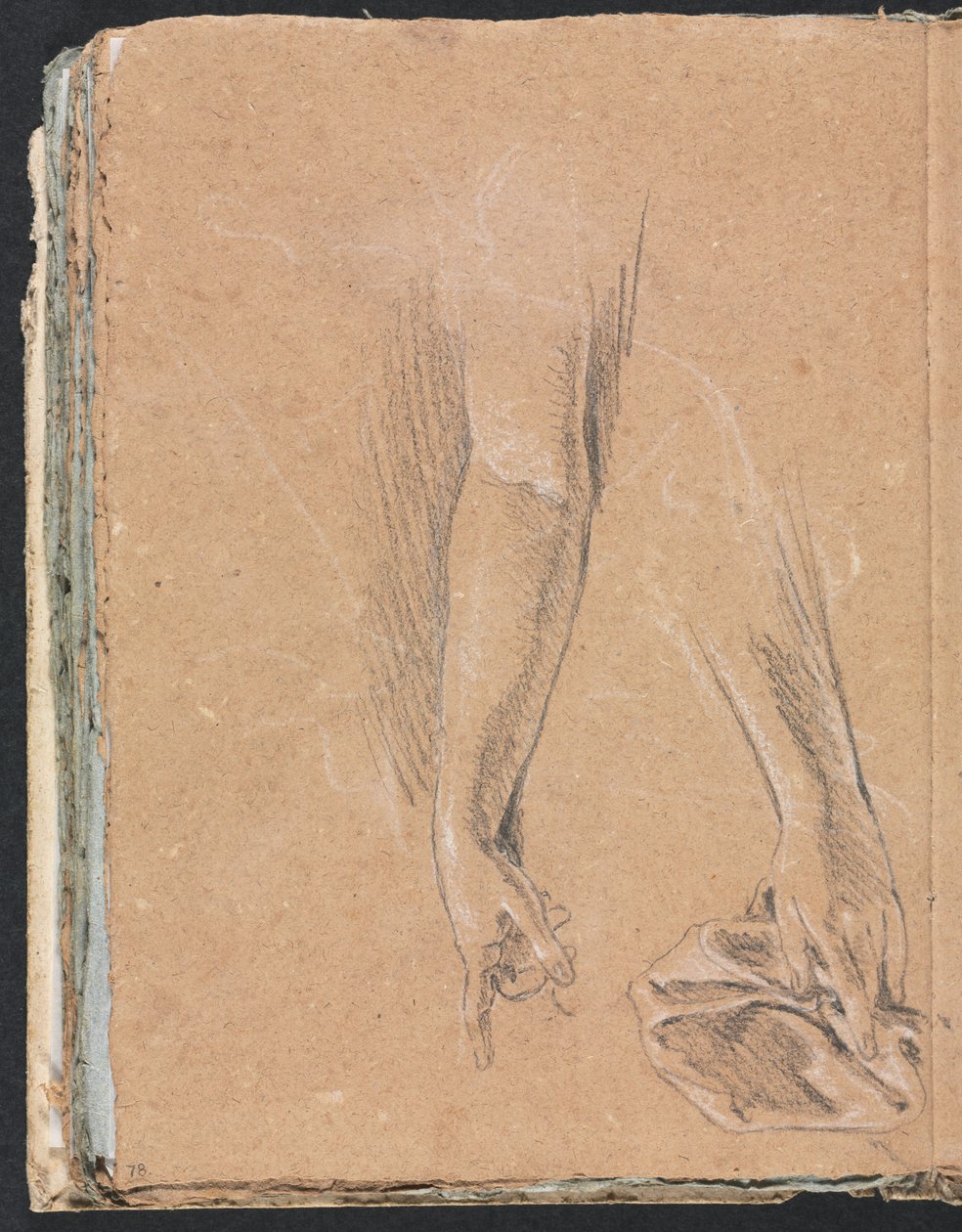 Verona Sketchbook: Arms and hands with drapery (page 78) by Francesco Lorenzi