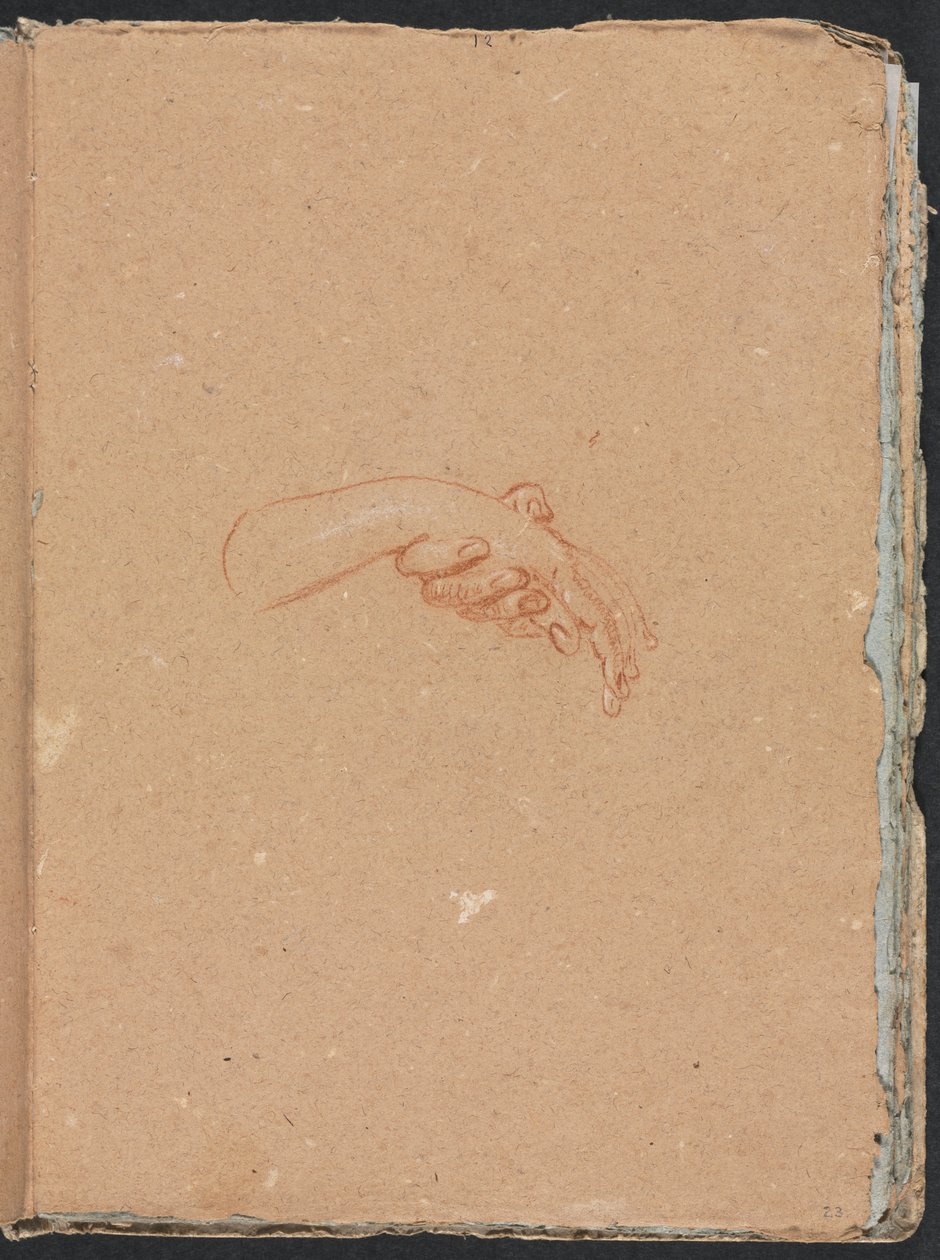 Verona Sketchbook: Study of hands (page 23) by Francesco Lorenzi