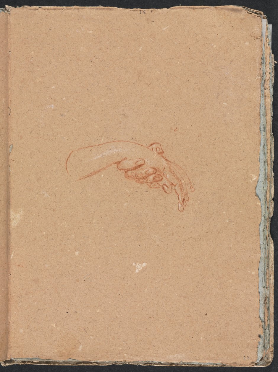 Verona Sketchbook: Study of Hands Page 23, 1760 by Francesco Lorenzi
