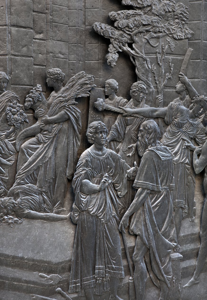 Base representing Alessandro Farnese receiving the ambassadors of Queen Elisabeth of England (detail) by Francesco Mochi