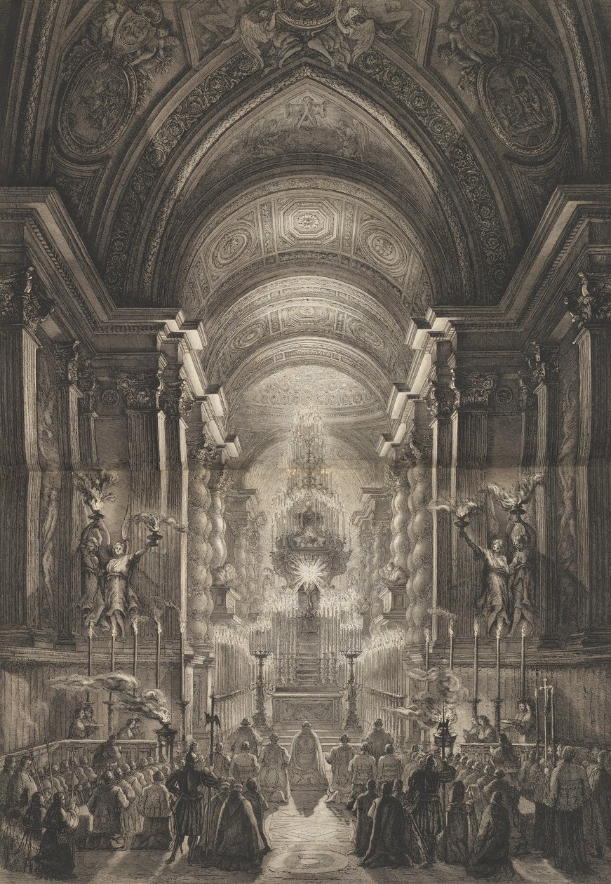 Ceremony held in the Cappella Paolina, Vatican by Francesco Piranesi