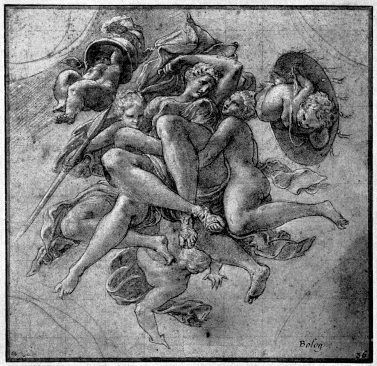 Design for the Ulysses Gallery, Fontainebleau by Francesco Primaticcio