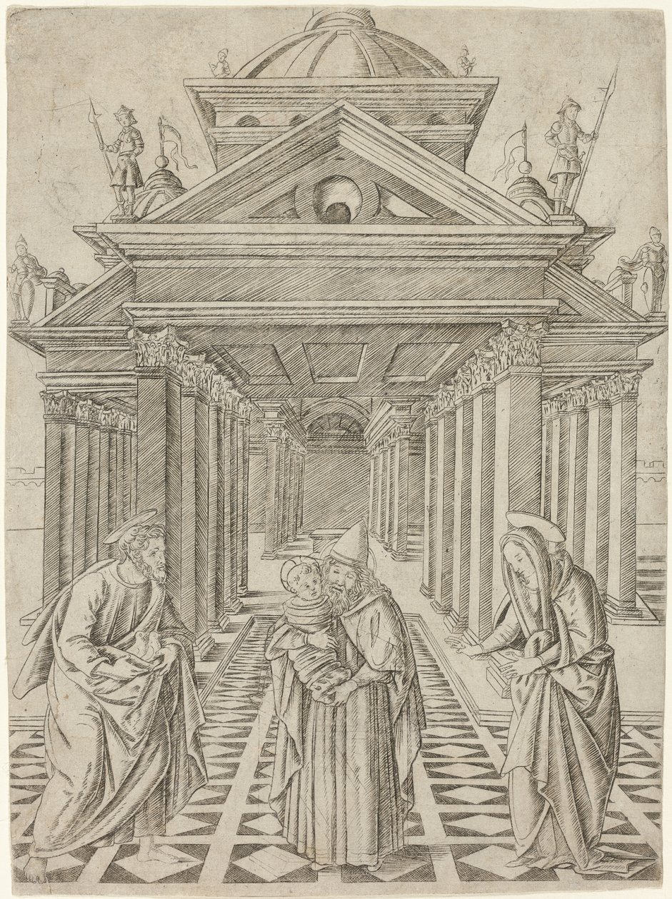 The Presentation in the Temple, plate four from the Life of the Virgin and Christ by Francesco Rosselli