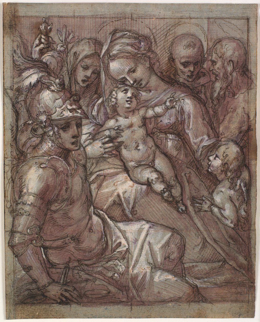 Virgin Mary and Child with Young John the Baptist, Bernardino of Siena ...
