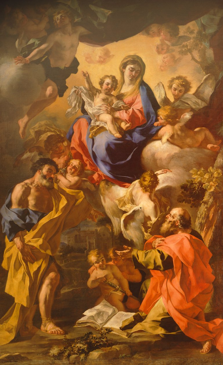 Madonna and Child Between St Peter and St Paul by Francesco Solimena