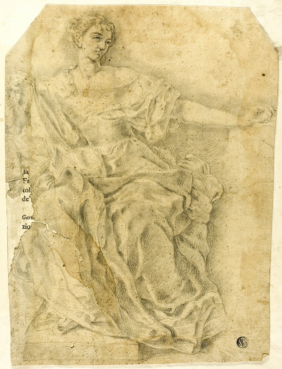 Seated Allegorical Female Figure by Francesco Solimena