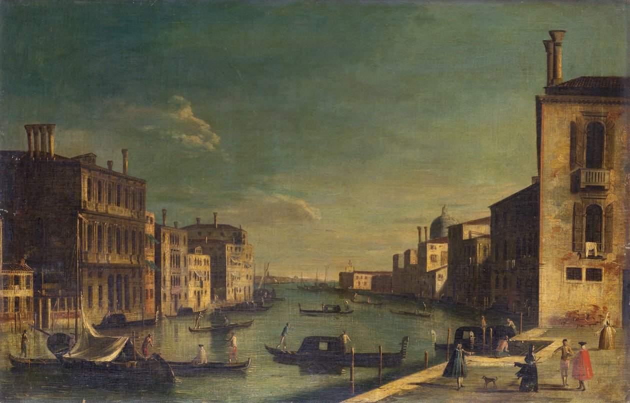 The Grand Canal looking East from the Campo San Vio towards the Bacino by Francesco Tironi