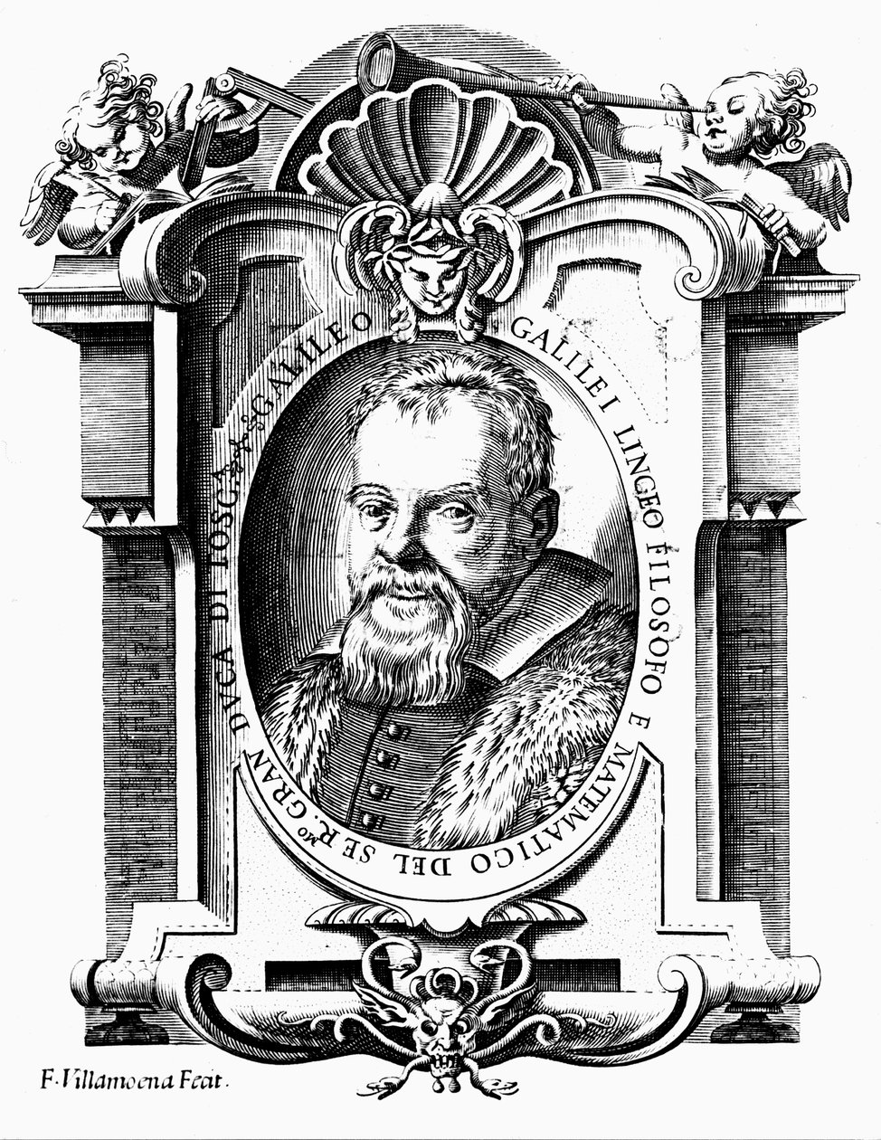 Galileo Galilei, Italian astronomer and mathematician by Francesco Villamena