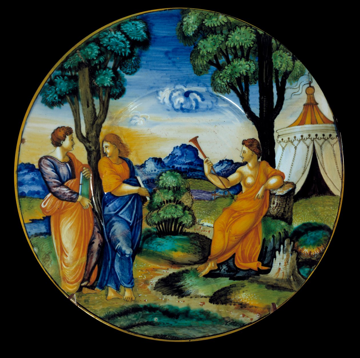 Faience Dish Representing the Parnassus by Francesco Xanto Avelli