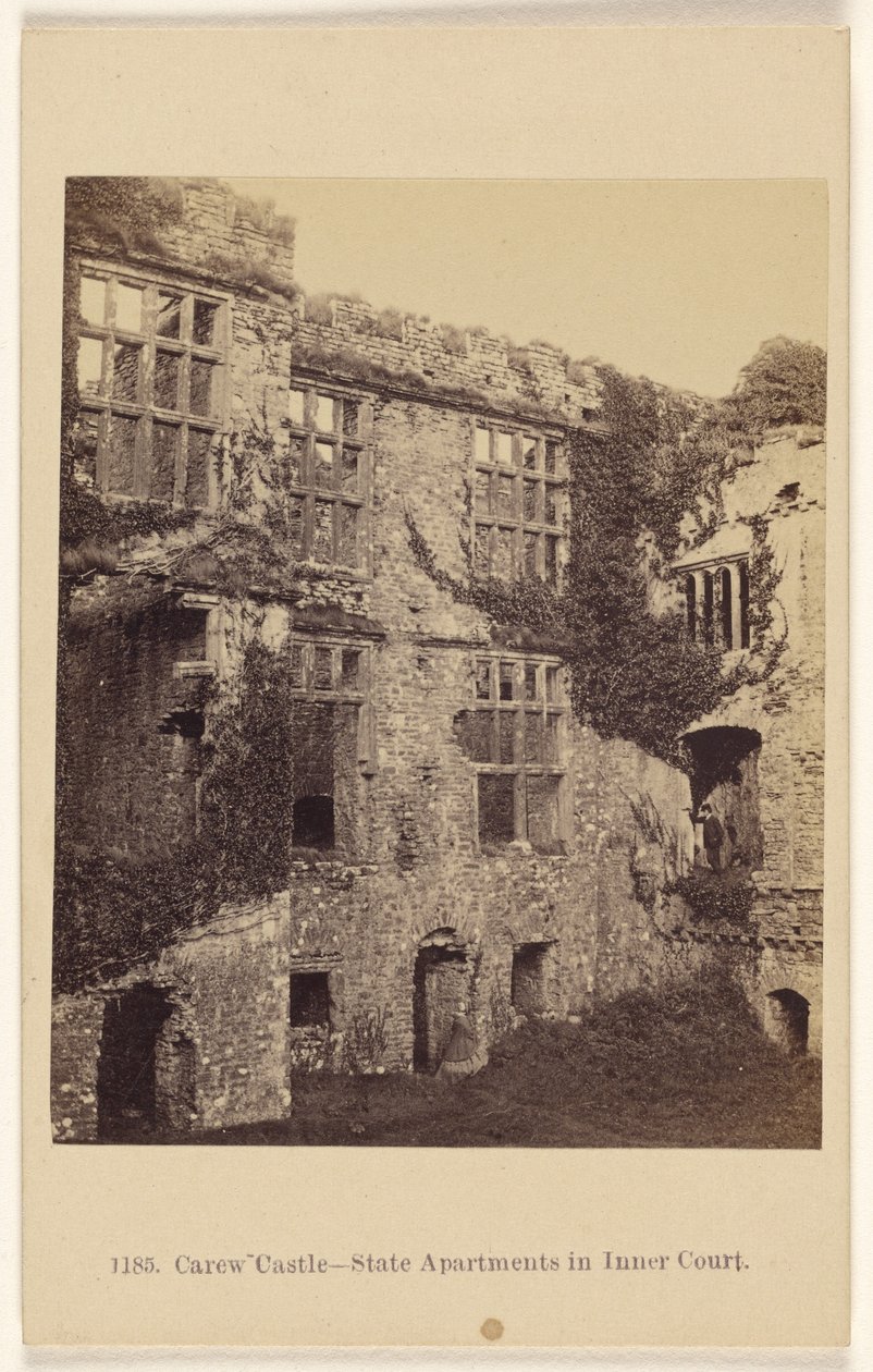 Carew Castle - State Apartments in Inner Court by Francis Bedford
