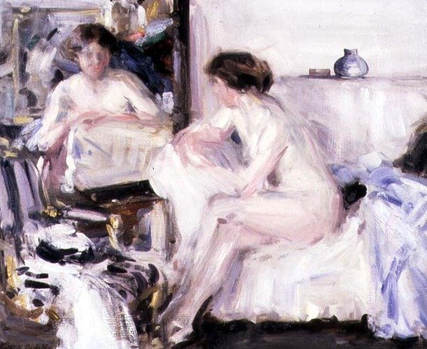 Nude Seated on a Sofa by Francis Campbell Boileau Cadell