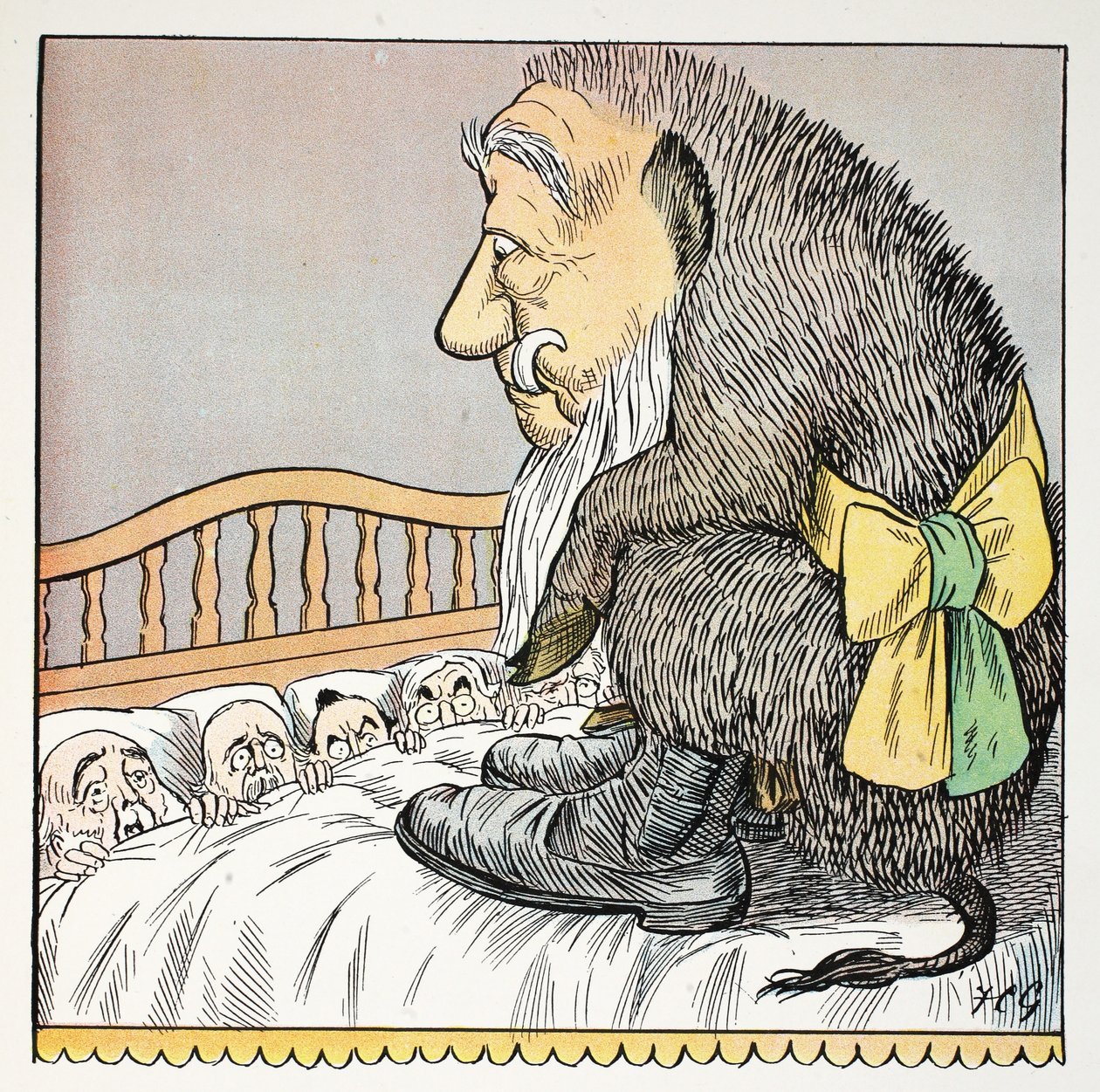 O, Illustration from The Struwwelpeter Alphabet, Verse by Harold Begbie
