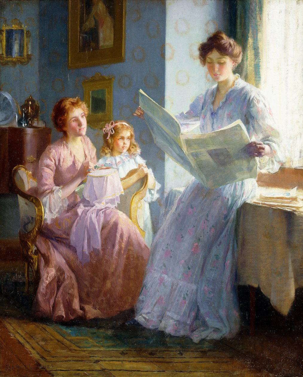 An Interesting Story by Francis Coates Jones: Fine art print