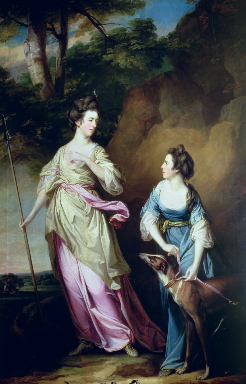 The Hon. Lady Stanhope and the Countess of Effingham as Diana and Her Companion by Francis Cotes