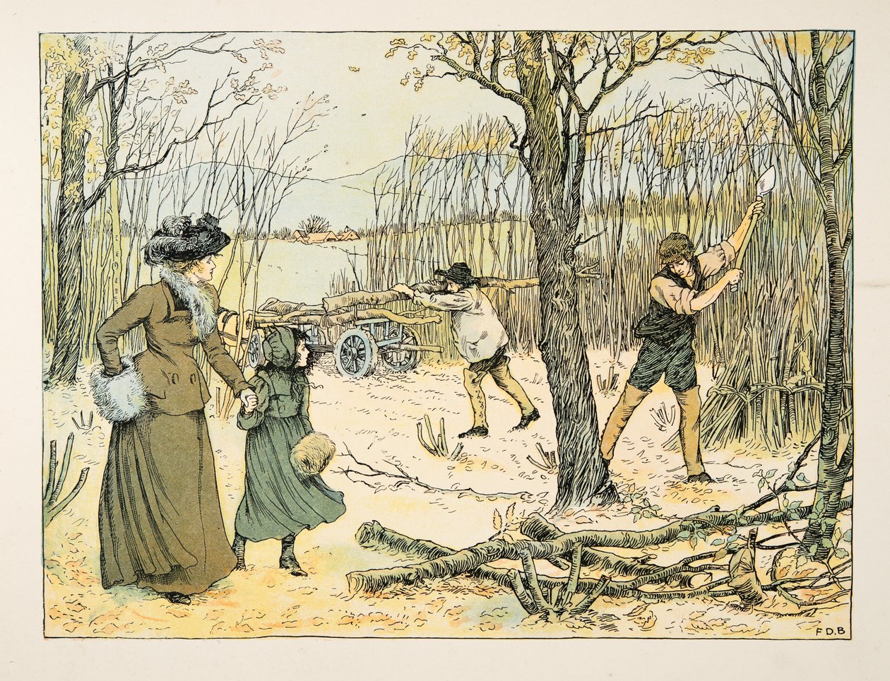 The Woodman, from Four and Twenty Toilers, published 1900 by Francis Donkin Bedford