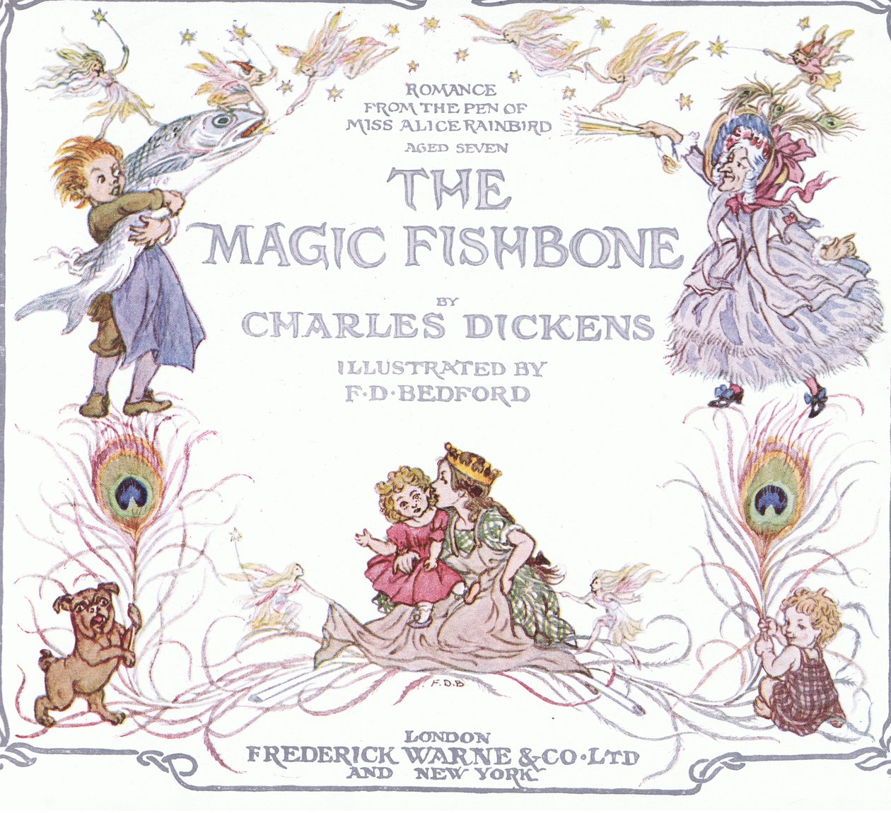Title page, from The Magic Fishbone published by Warne & Co, circa 1940