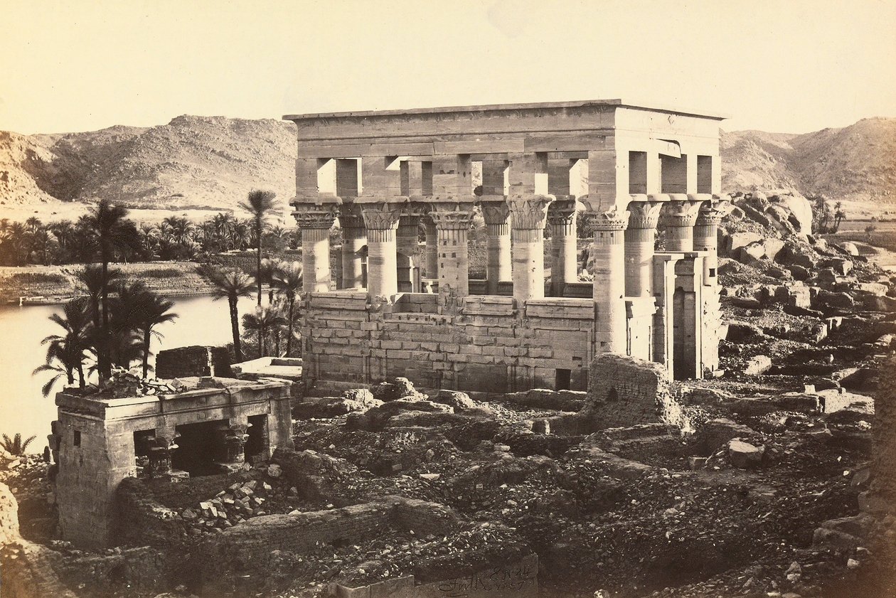 Pavilion of Trajan in the Monumental Complex of Philae, Island of Agilkia, Environs of Assuan, Egypt by Francis Frith