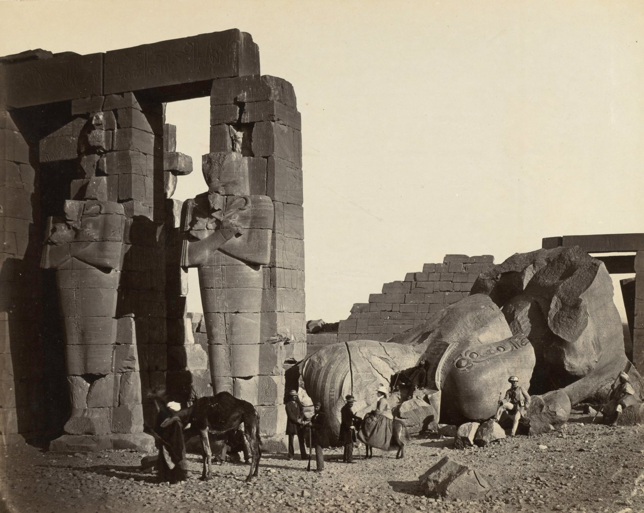 Fallen Statue at the Ramesseum, Thebes, 1857 by Francis Frith